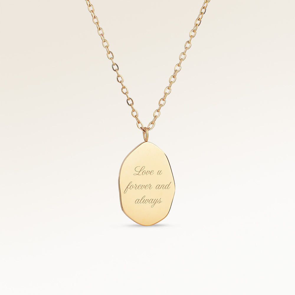 Asymmetric Necklace - Engraving (Gold)
