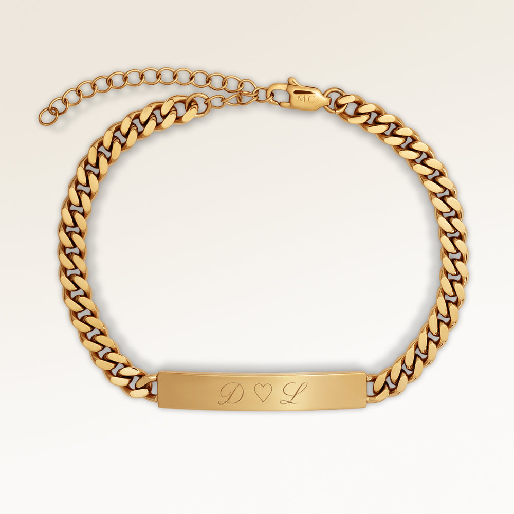 Bar Bracelet - Engraving (Gold)