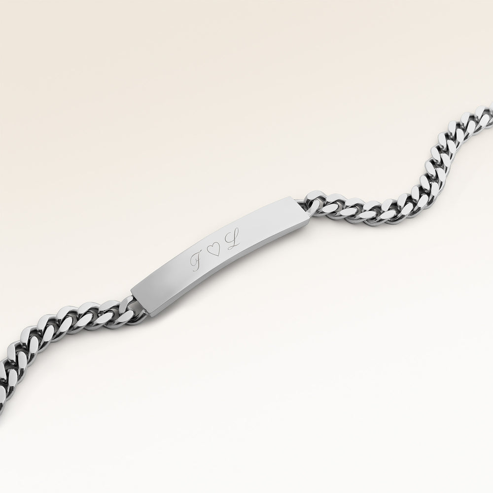 Bracelet Couple - Bracelet Bar (Argent) 