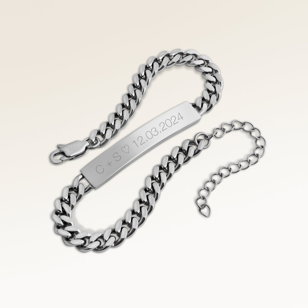 Bar Bracelet - Engraving (Silver)