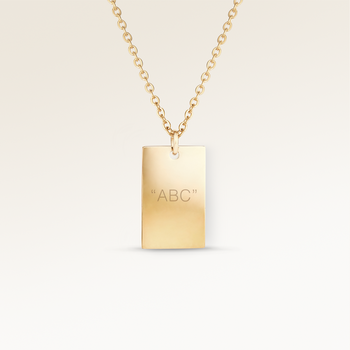 Carré Necklace - Engraving (Gold)
