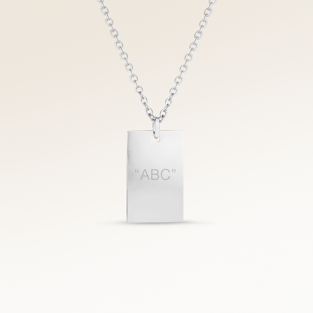 Carré Necklace - Engraving (Silver)