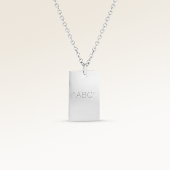 Carré Necklace - Engraving (Silver)