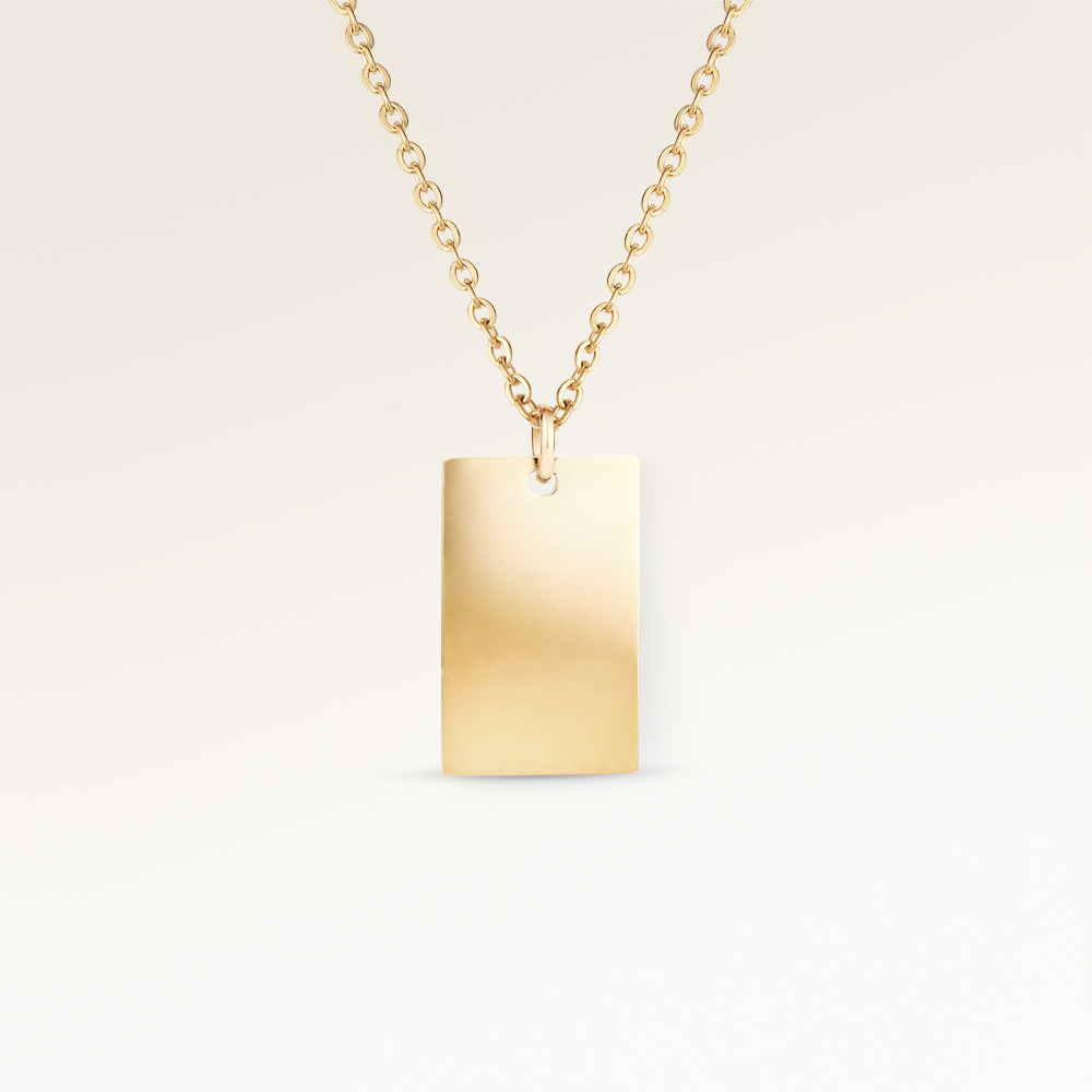 Carré Necklace - Engraving (Gold)