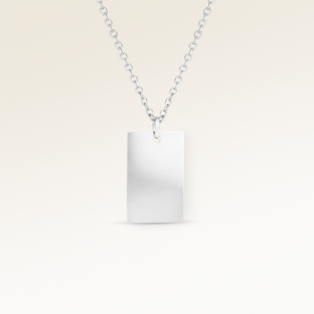 Carré Necklace - Engraving (Silver)