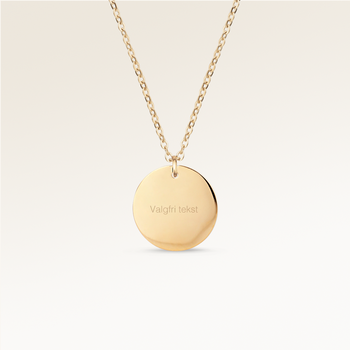 Circle Necklace - Engraving (Gold)