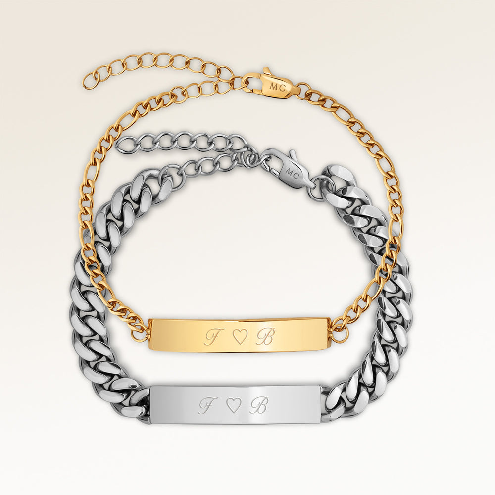 Friendship Bracelets - Bar Bracelet 5mm + 8mm (Gold & Silver)