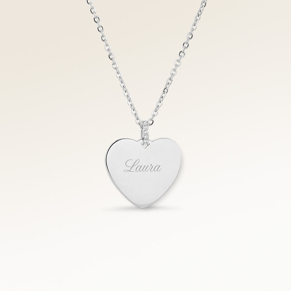 Soleil Heart-Shaped Necklace - Engraving (Gold)