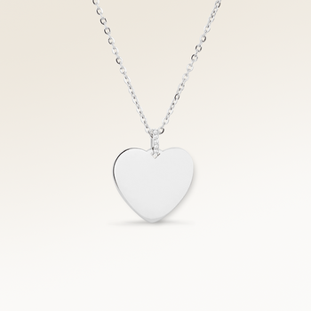 Soleil Heart-Shaped Necklace - Engraving (Gold)