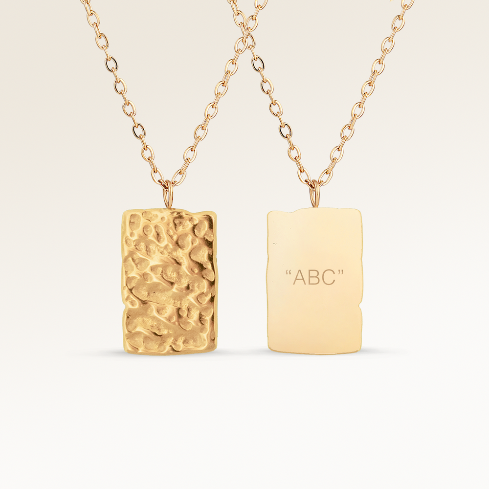 Carré Necklace - Engraving (Gold)