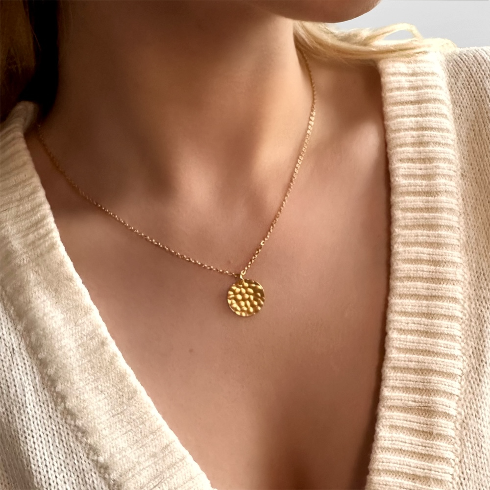 Circle Necklace - Engraving (Gold)