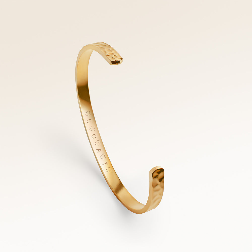 Ocean Waves Bracelet - Engraving (Gold)