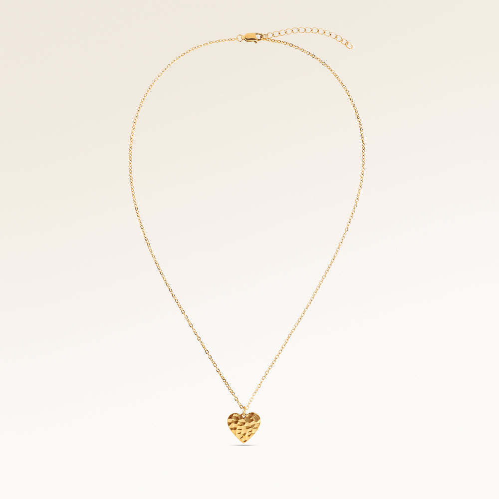 Collier Cœur Vagues de l’Océan – Gravure (Or)