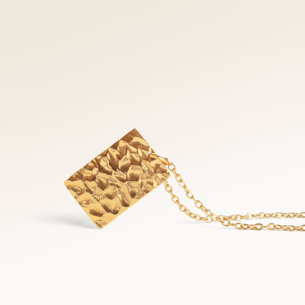 Carré Necklace - Engraving (Gold)