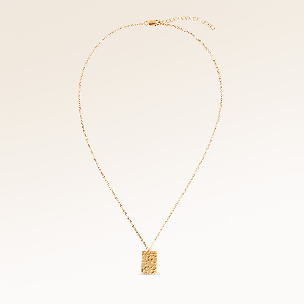 Carré Necklace - Engraving (Gold)