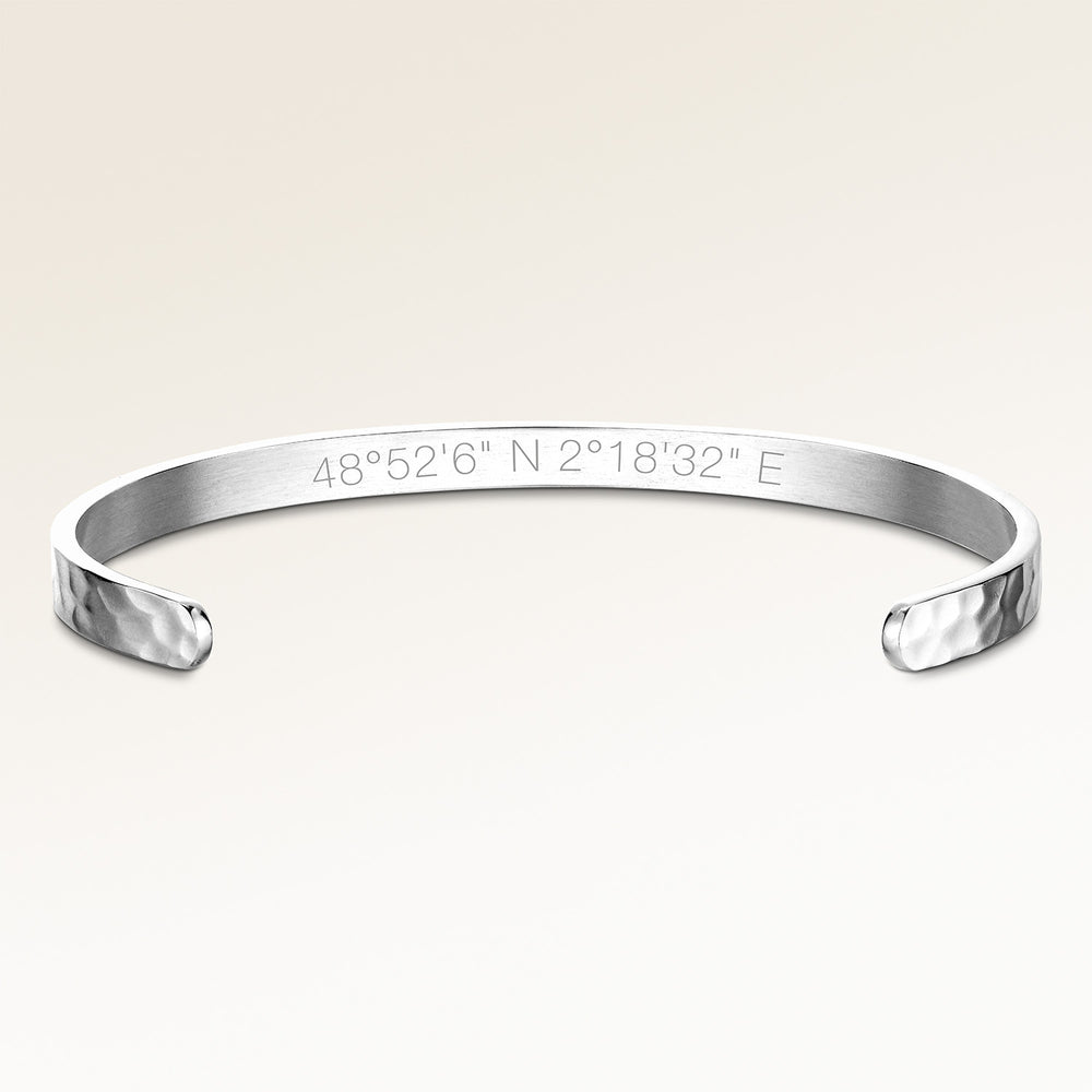 Ocean Waves Bracelet - Engraving (Silver)